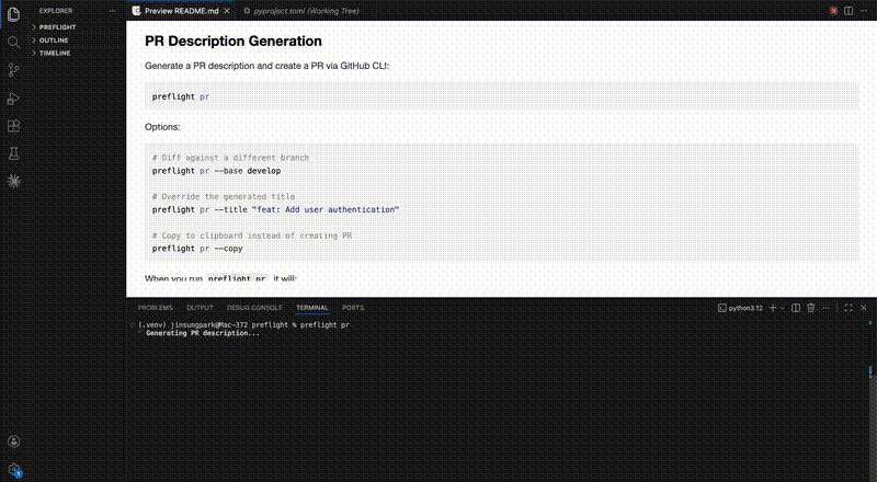 preflight pr demo