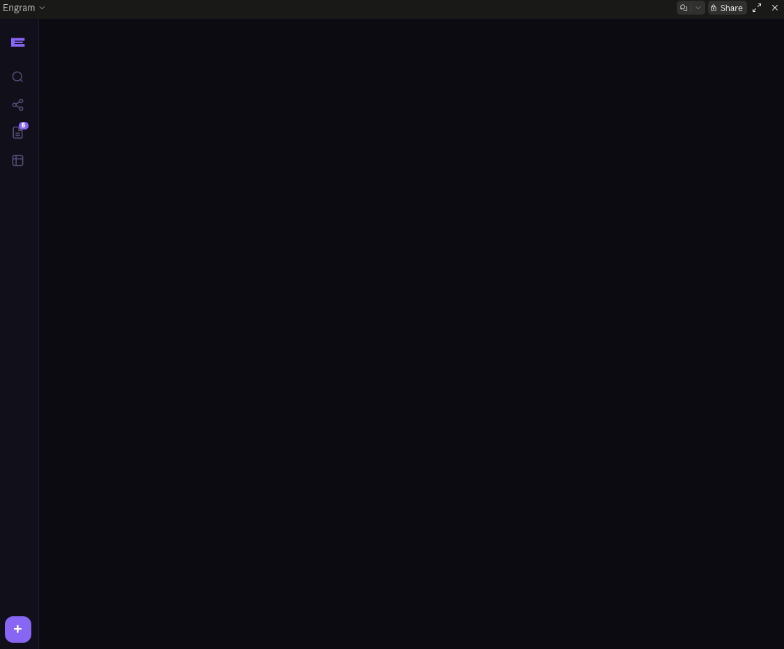 Engram notes UI with knowledge graph
