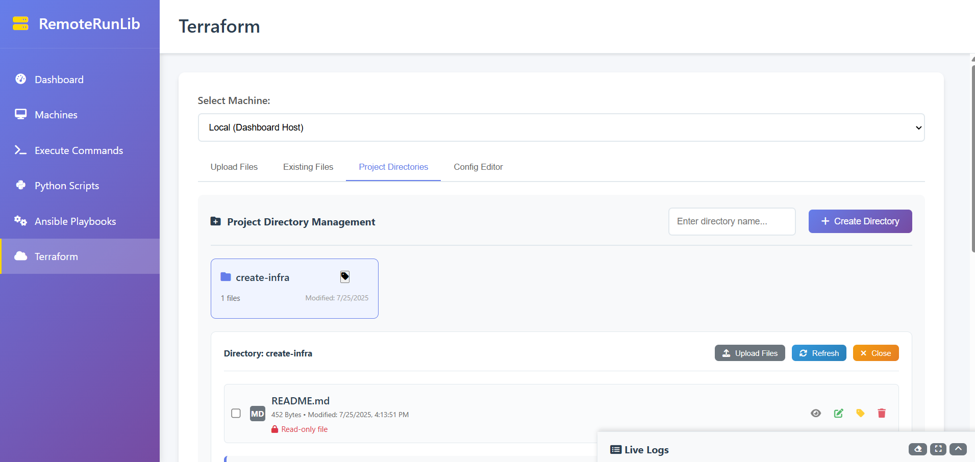 Run Terraform Playbooks