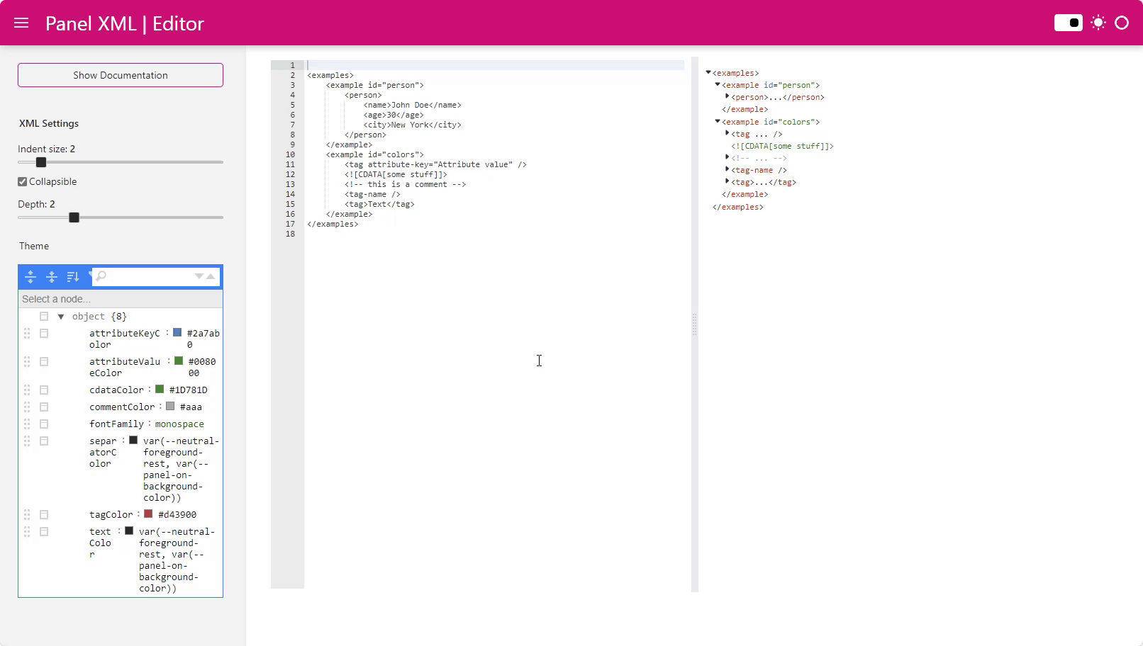 Panel XML | Diagram Editor