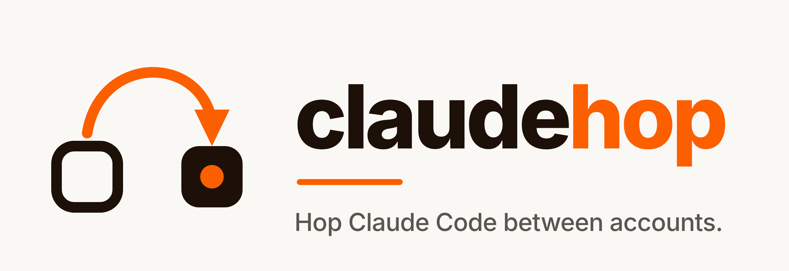 claudehop — hop Claude Code between accounts