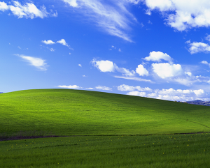The original (boring) Bliss wallpaper