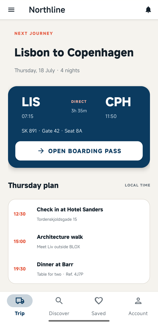 Northline travel app built with ApkPy