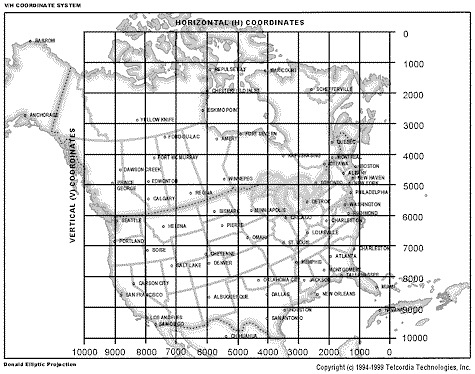 Telcordia V&H Map