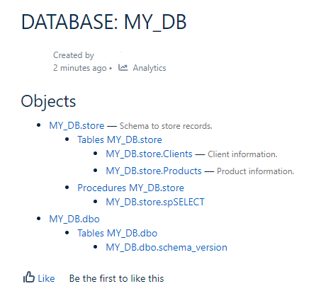 Page "DATABASE: MY_DB"