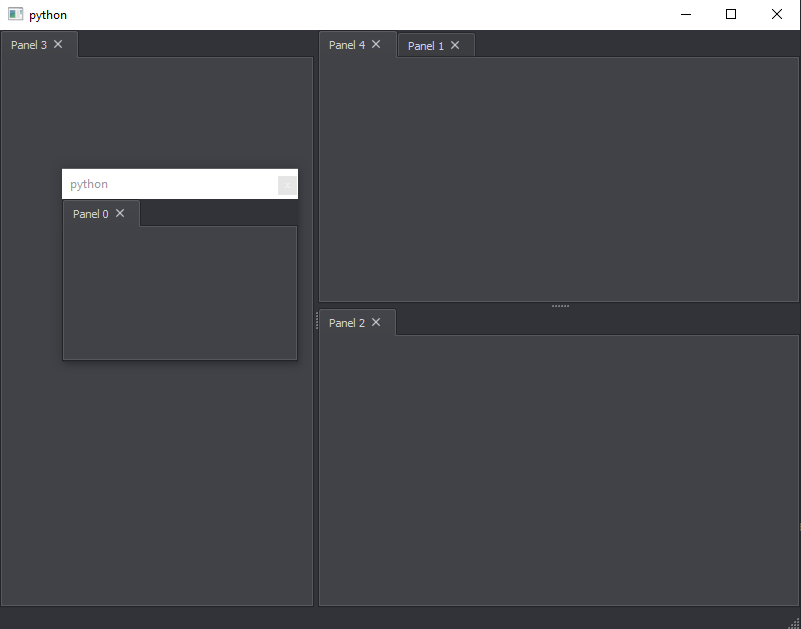 Screenshot of the mainwindow widget