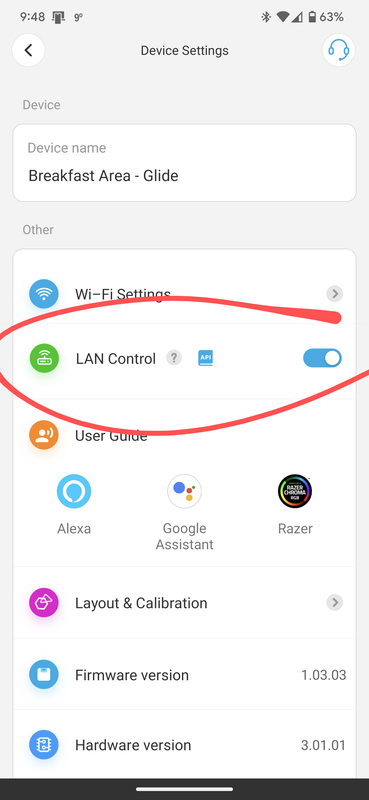 Enabling Lan Control