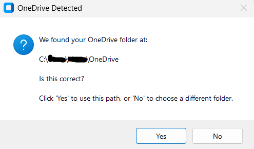 OneDrive Location Detection or Updation