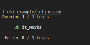 test inline output screenshot