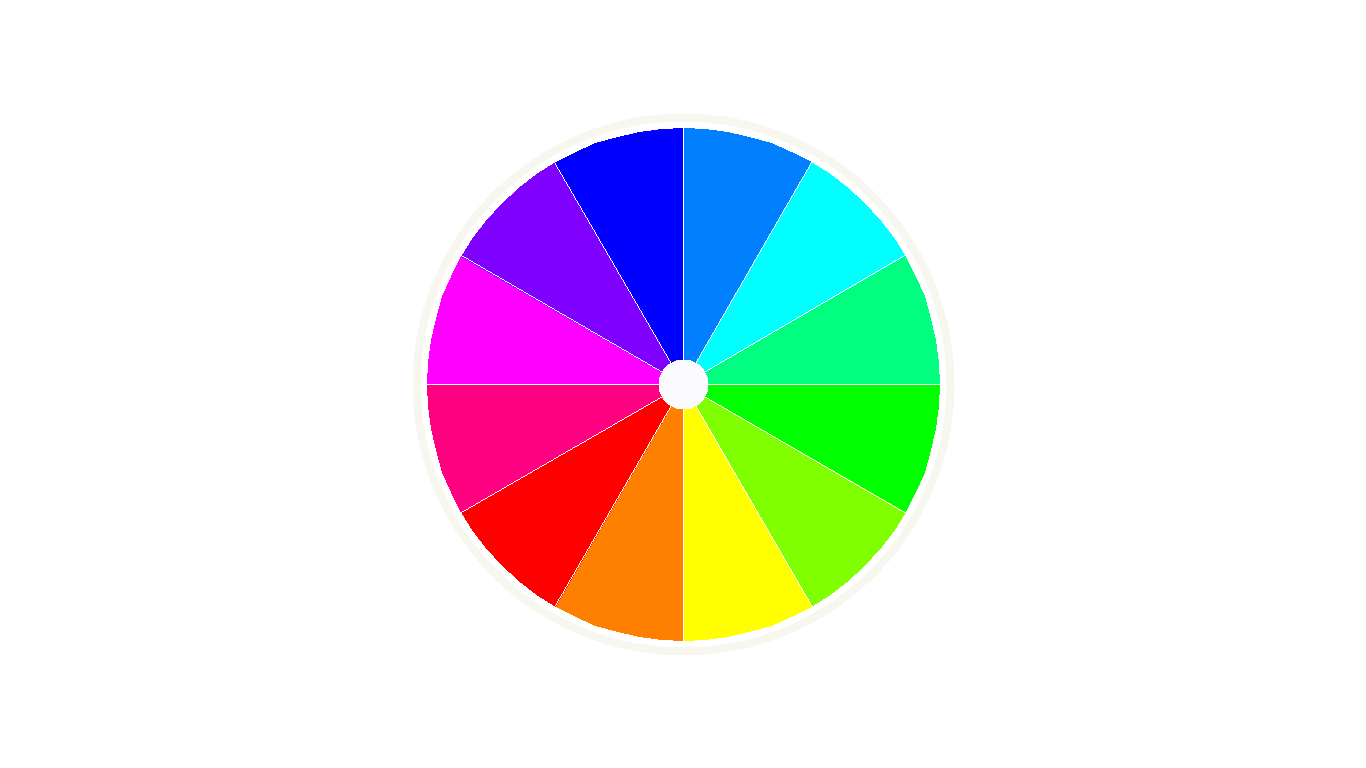 12 colored colorwheel