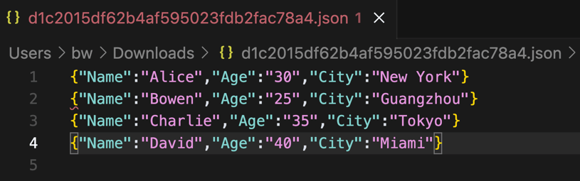 JSONL Example