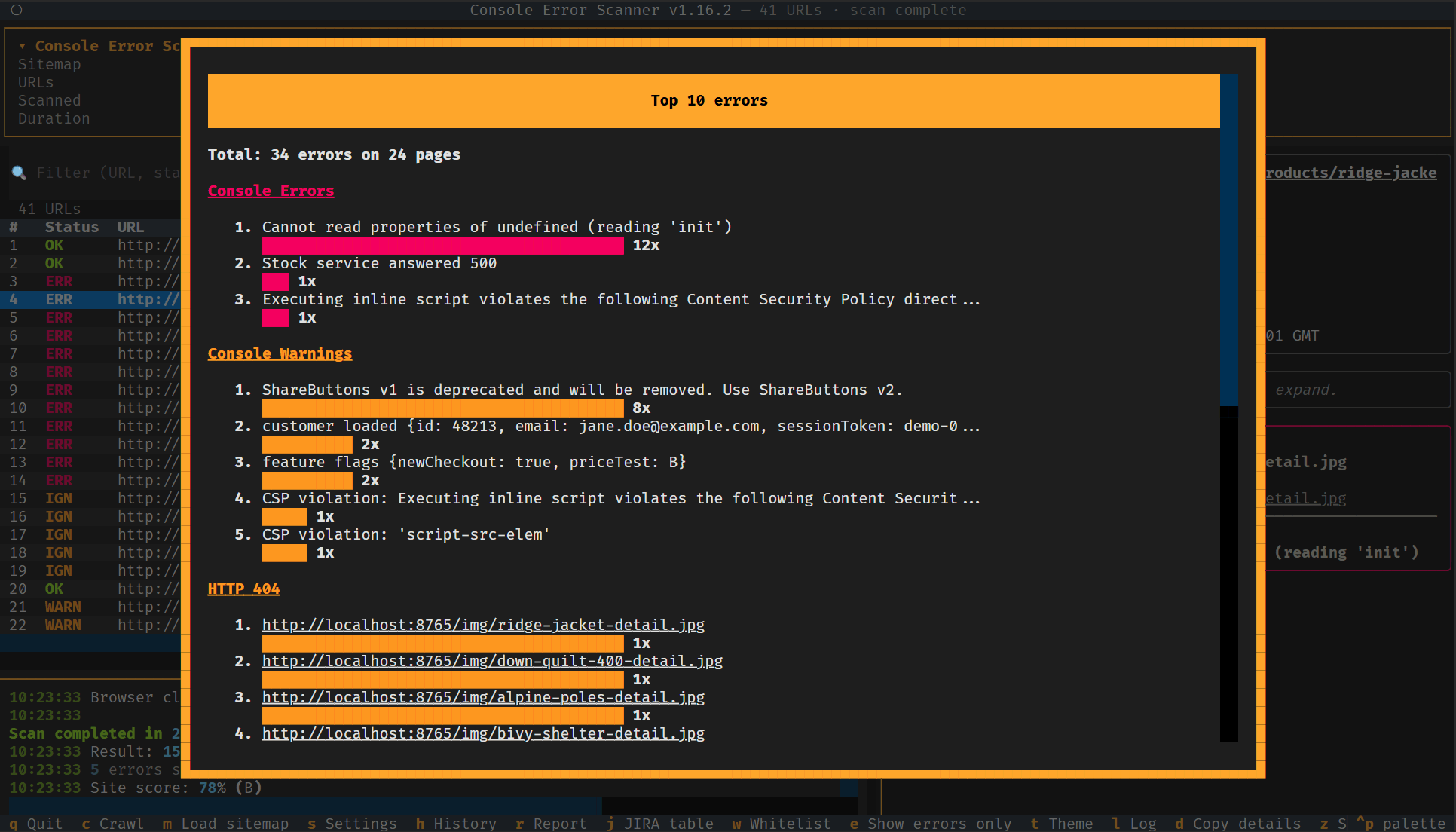Top 10 errors