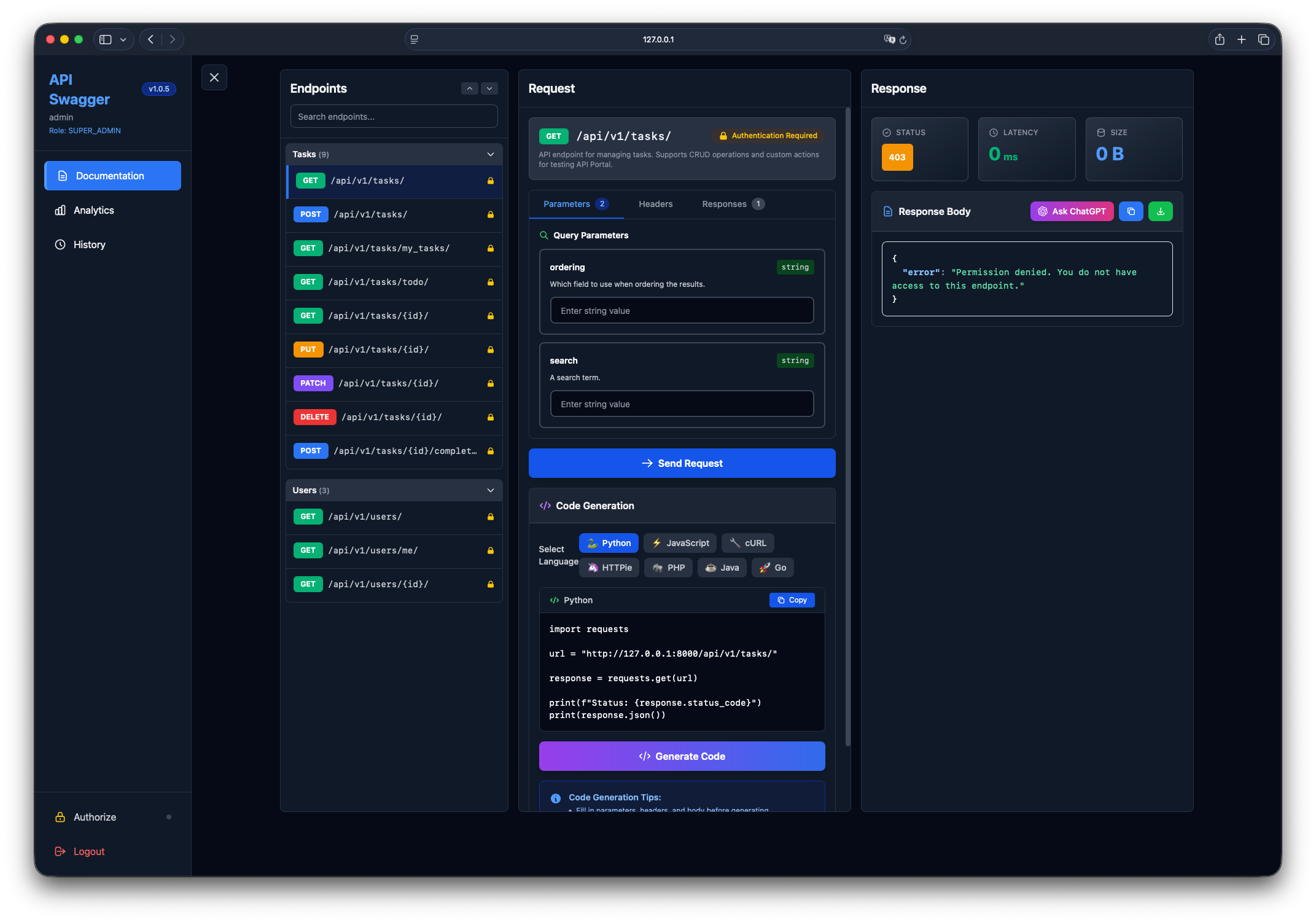 API Explorer