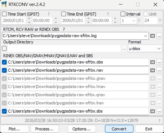 rtkconv screenshot
