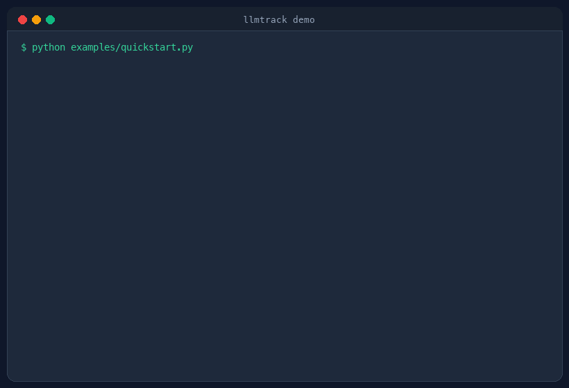 llmtrack terminal report
