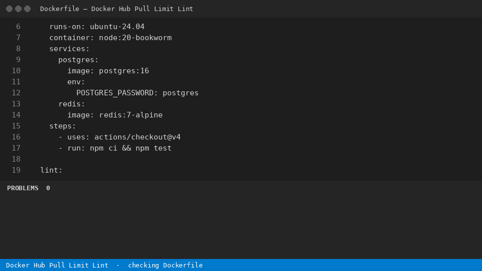 Docker Hub Pull Limit Lint — finds the line