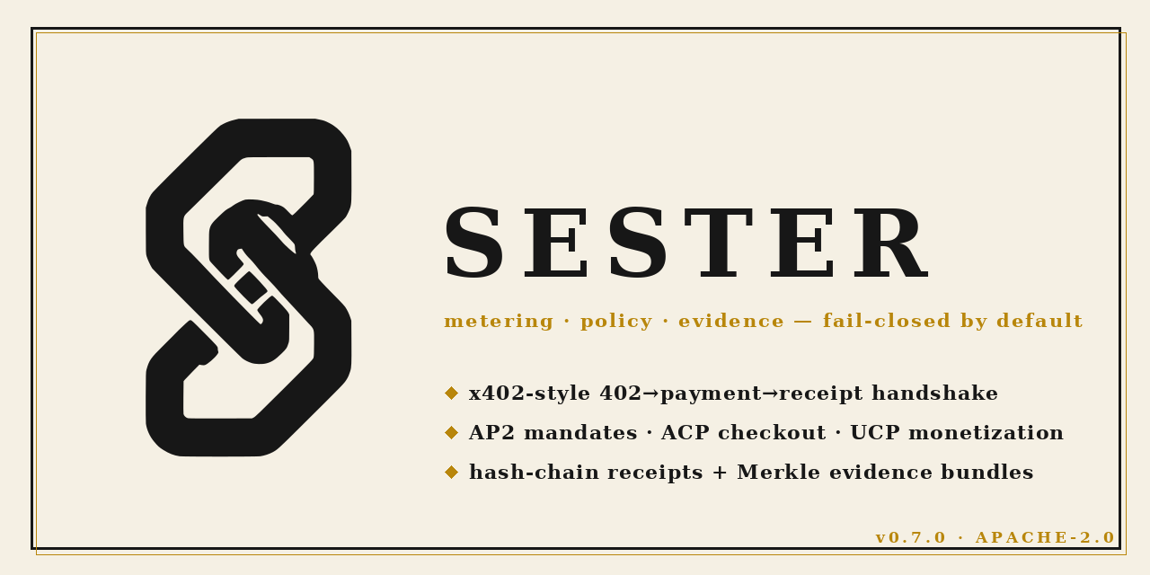 SESTER — metering · policy · evidence