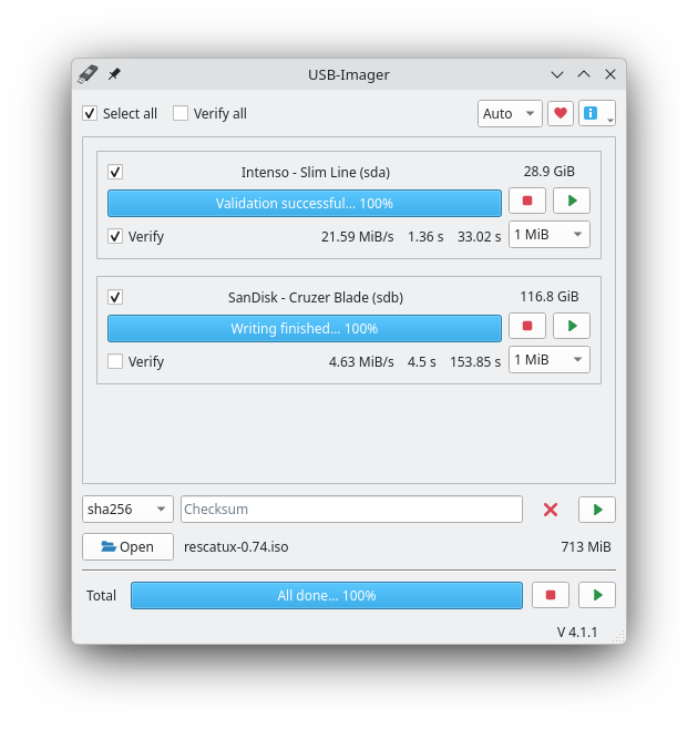 USB-Imager screenshot