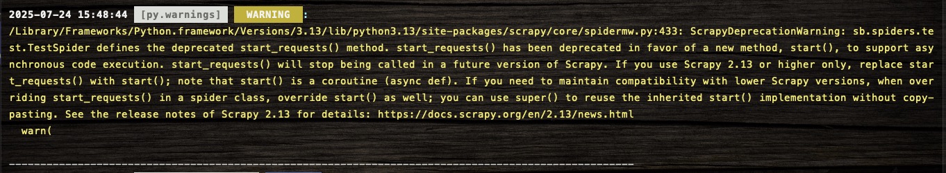WARNING logs in iterm2