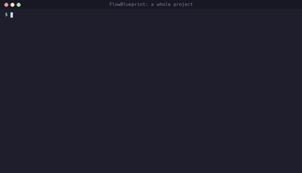 FlowBlueprint draws a whole project as an HTML overview of every file, its imports and data