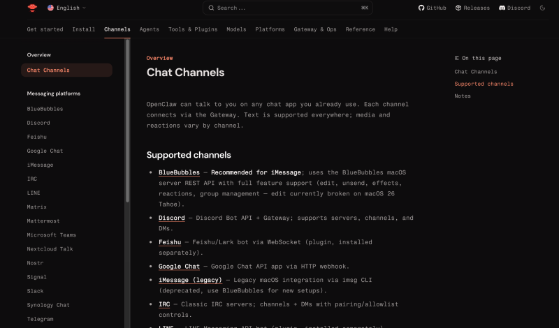 Chat Channels