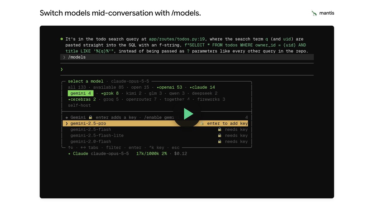 Any model, switch mid-conversation