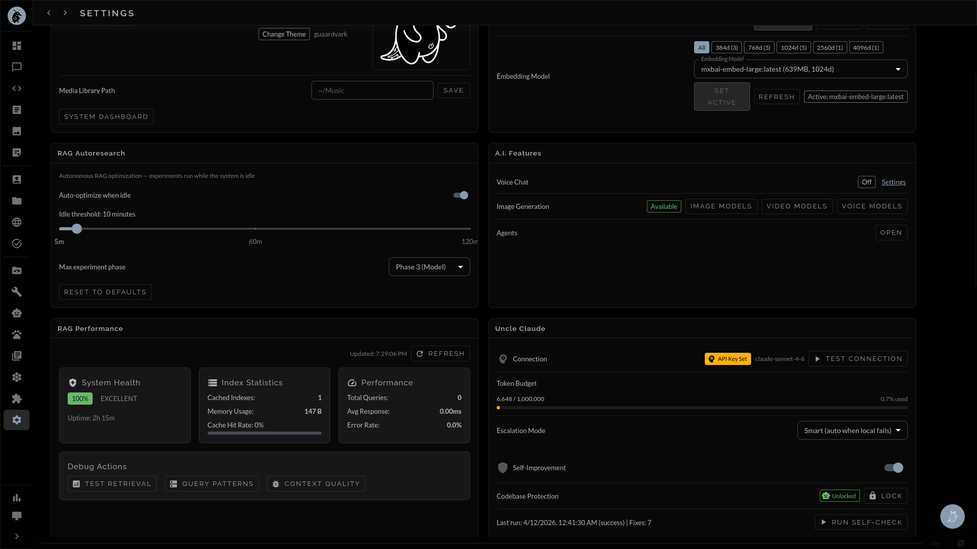 Settings RAG