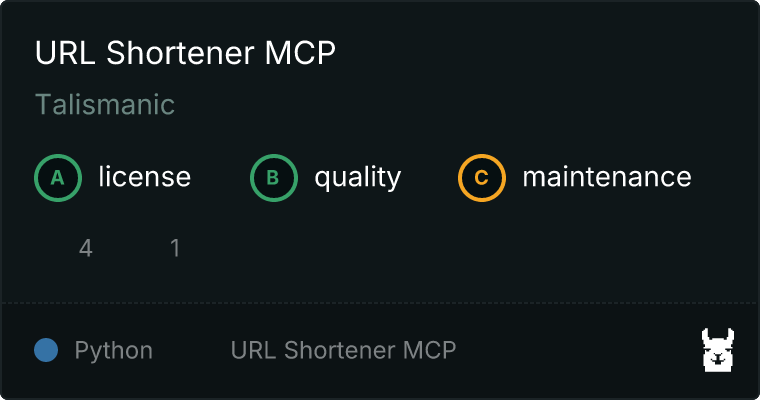 URL Shortener MCP server