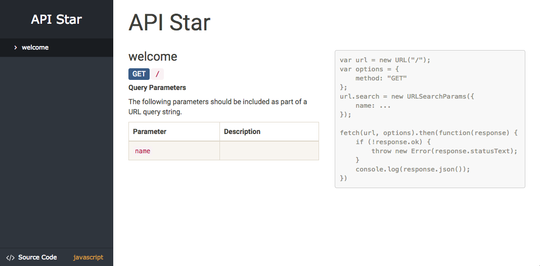 API documentation