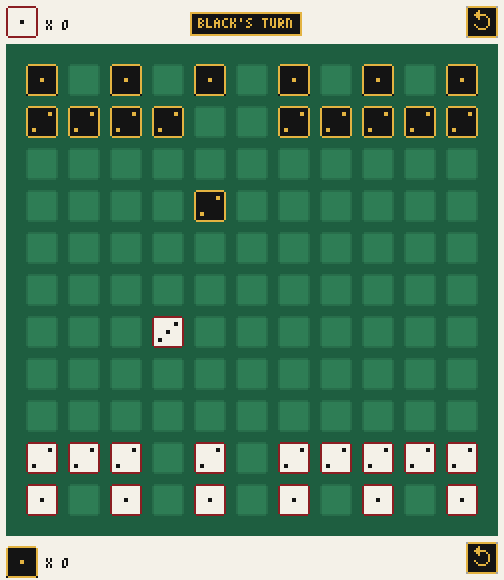 The die after moving three cells