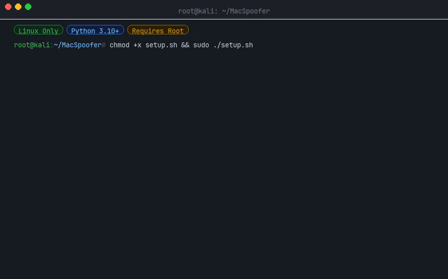 MacSpoofer Demo