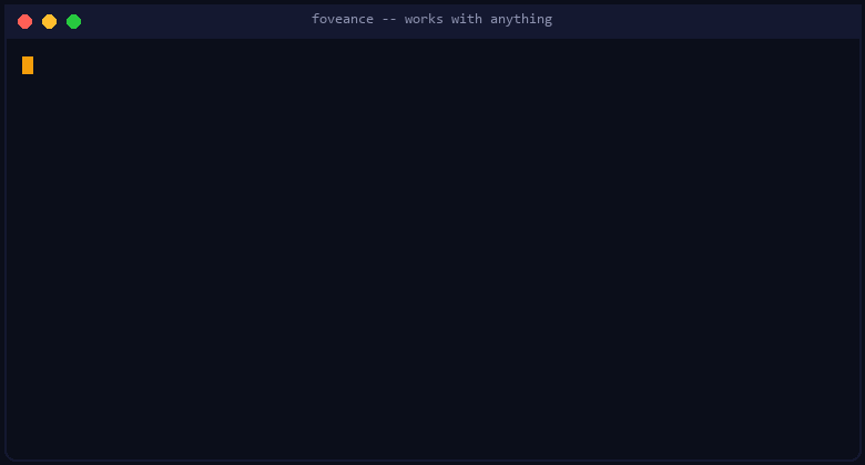 foveance works with Claude Code, Codex, Ollama, and any OpenAI/Anthropic-compatible tool