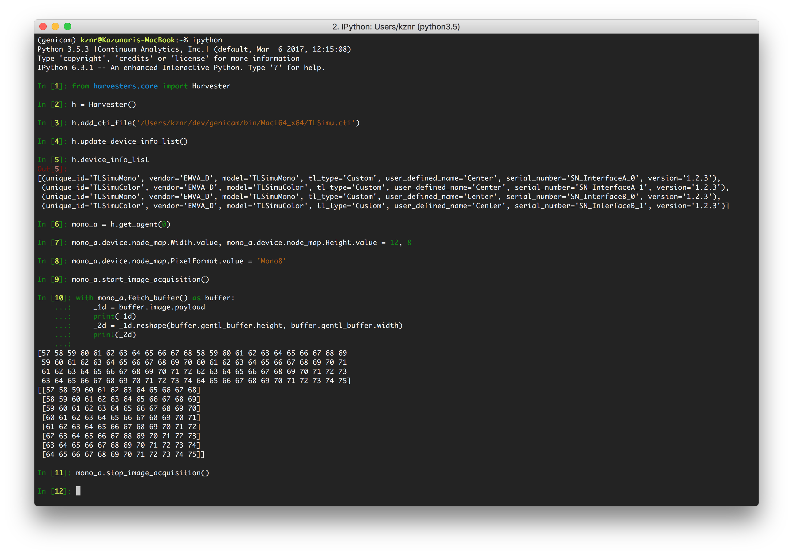 Harvester on IPython
