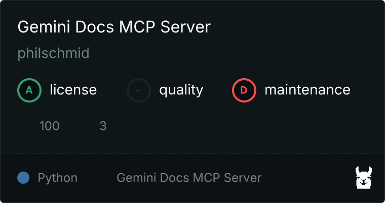 Gemini Docs Server MCP server