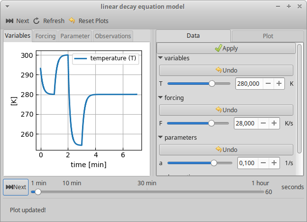 linear decay model gui