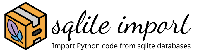 sqlite import: Import Python code from sqlite databases.