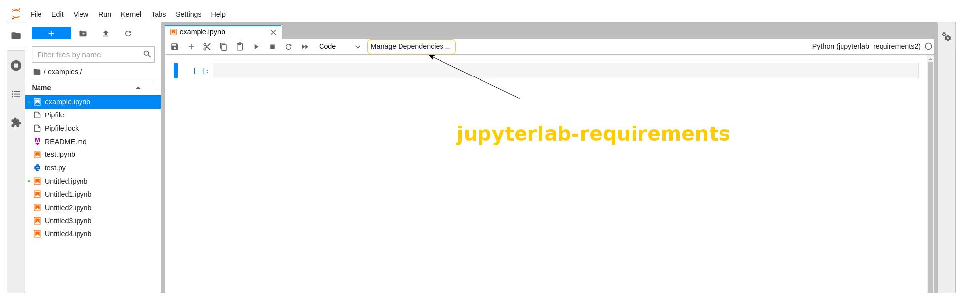 JupyterLab Requirements UI