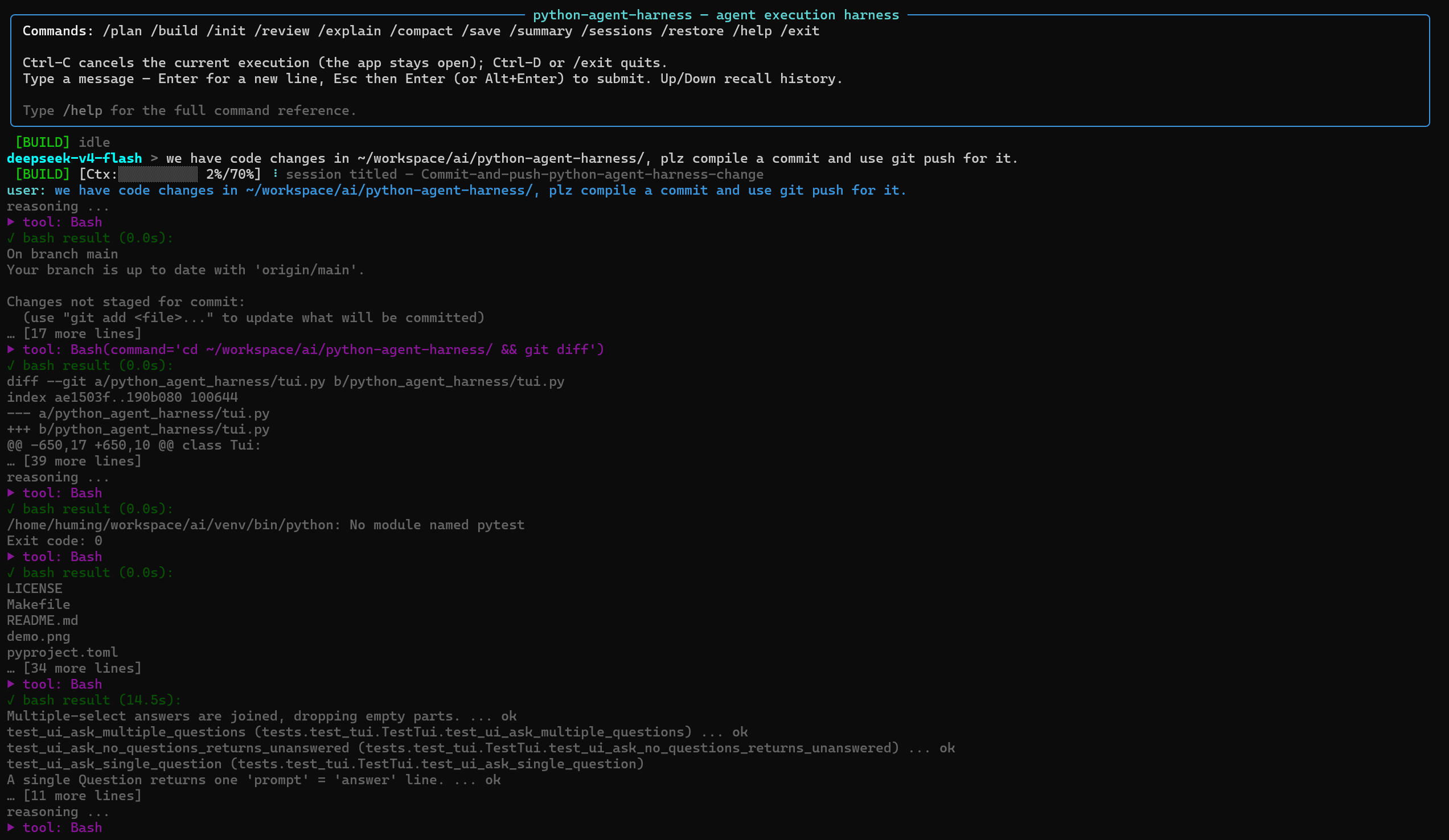 python-agent-harness demo
