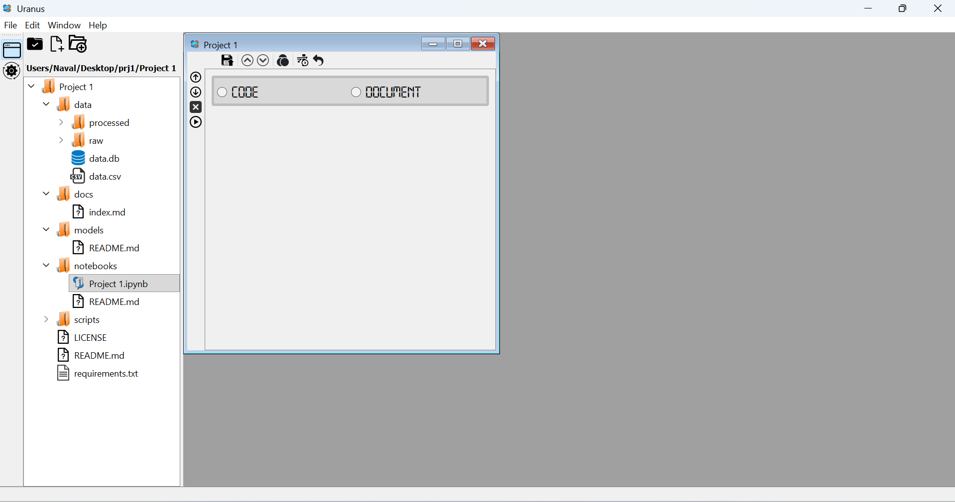 Uranus IDE main interface by Attila Ghashghaei | آتیلا قشقایی 