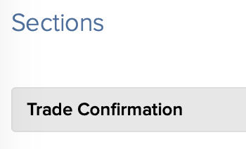 Trade Confirmation button