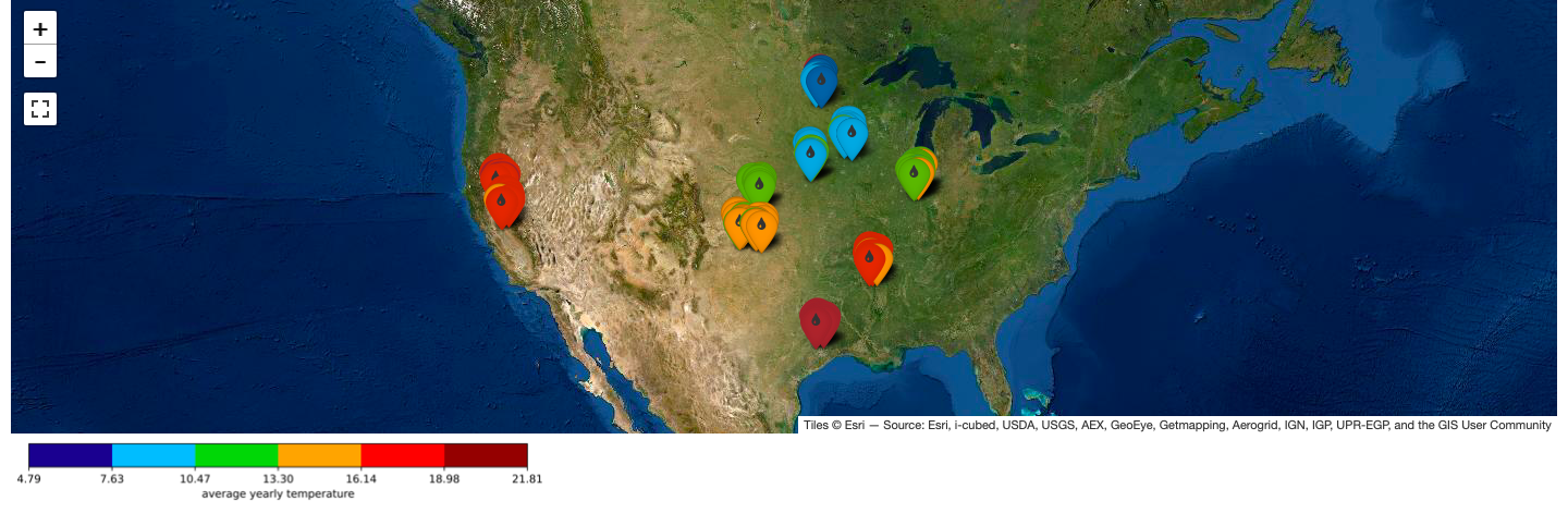 Ipyleaflet Map Function Output