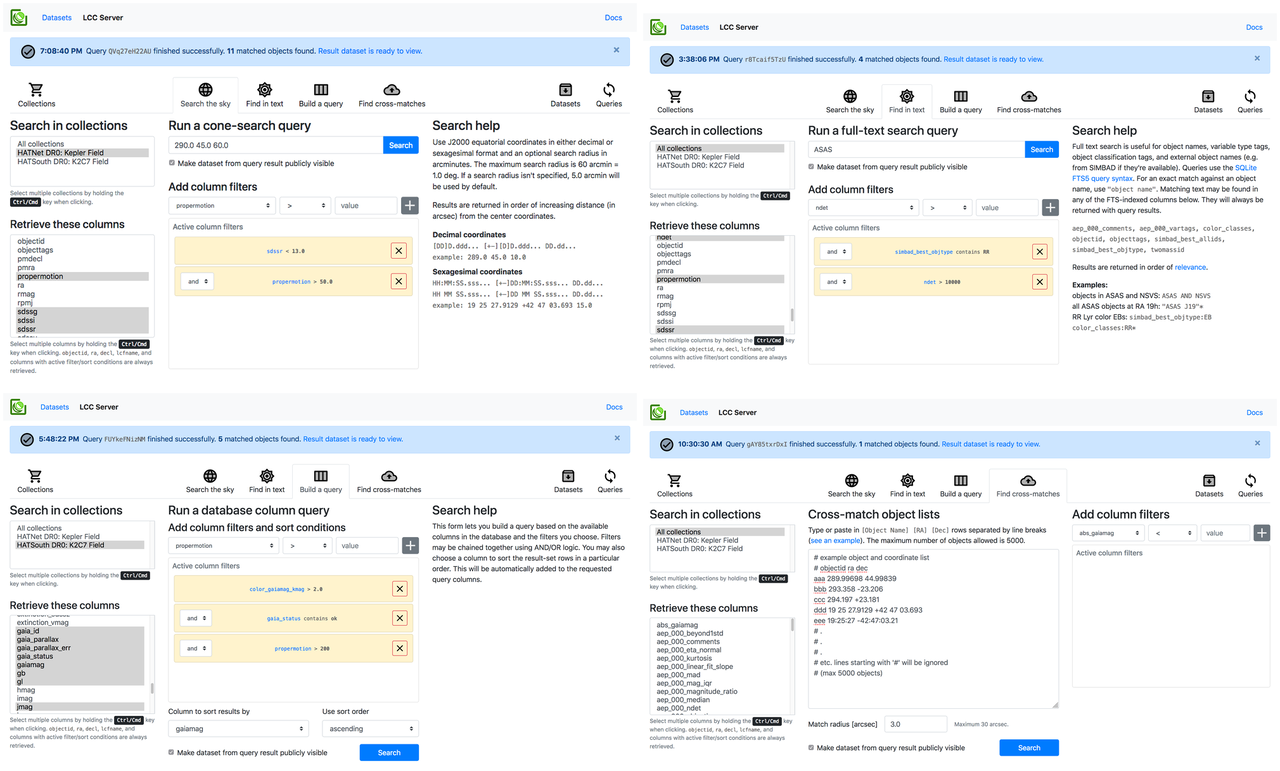 LCC server search interface
