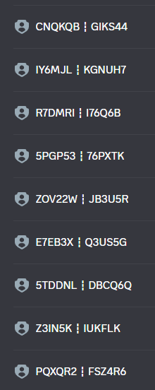 Example of obfuscated Discord roles