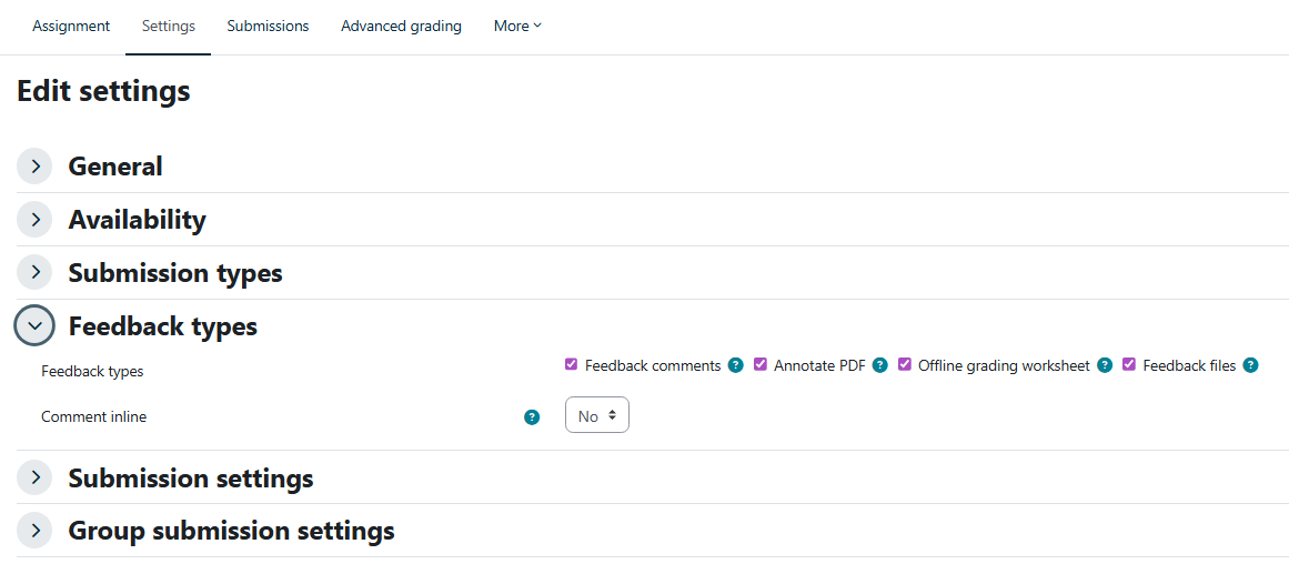 Enable Feedback Comments