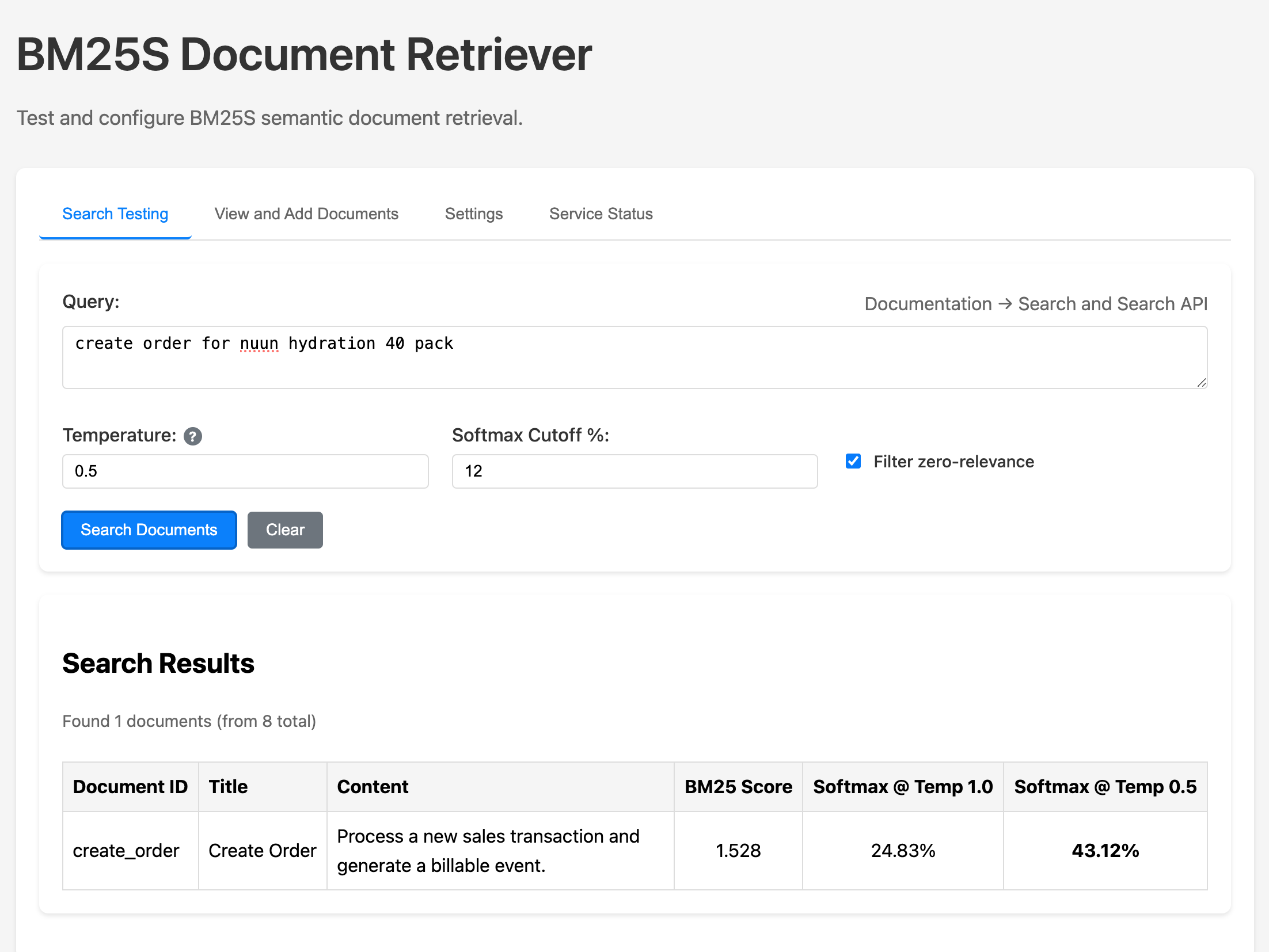 BM25S Retriever Web Interface