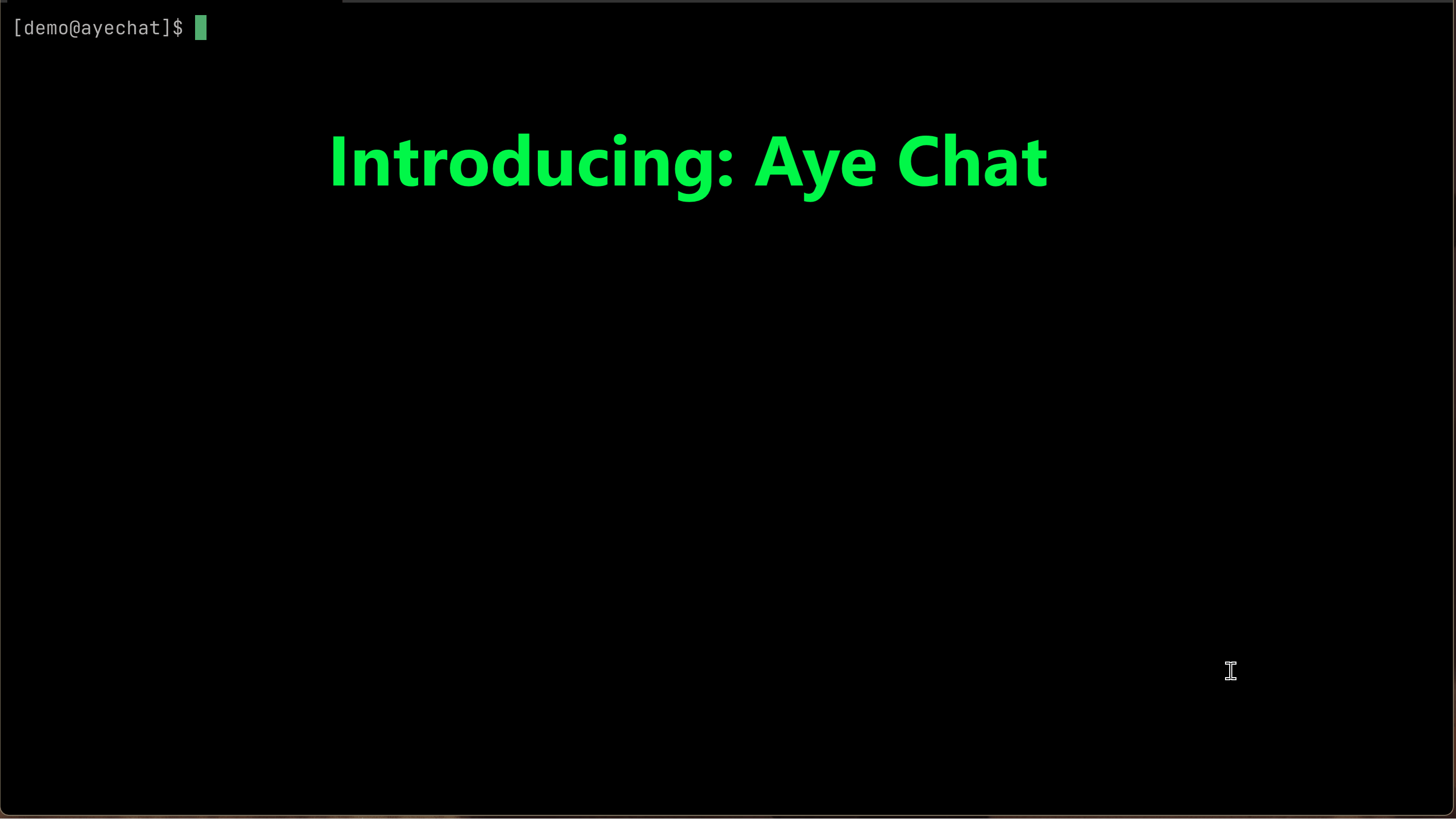Aye Chat: The AI-powered terminal workspace