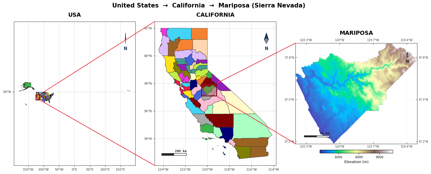 USA locator