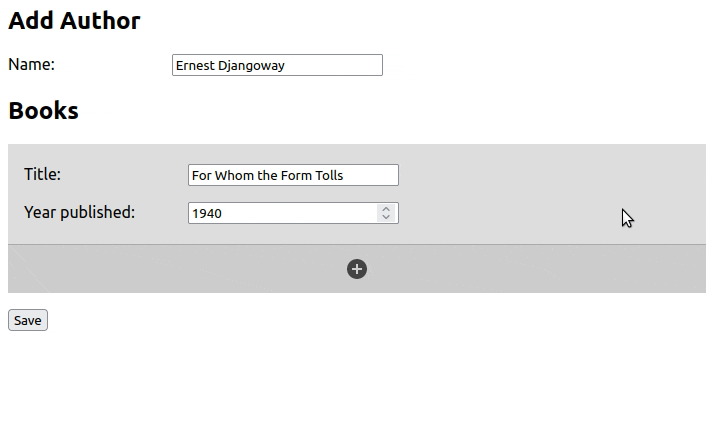 Add and remove forms in an inline formset