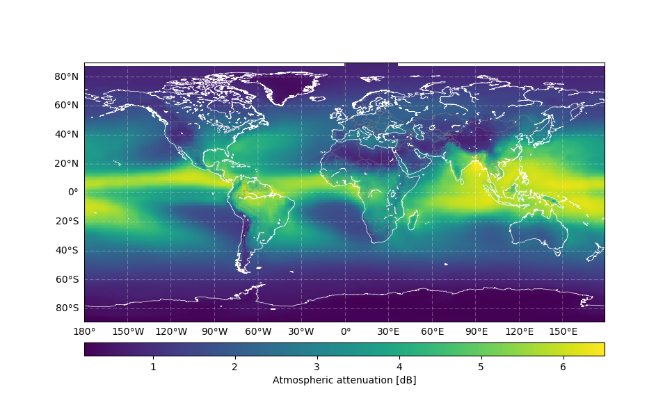 Attenuation worldmap